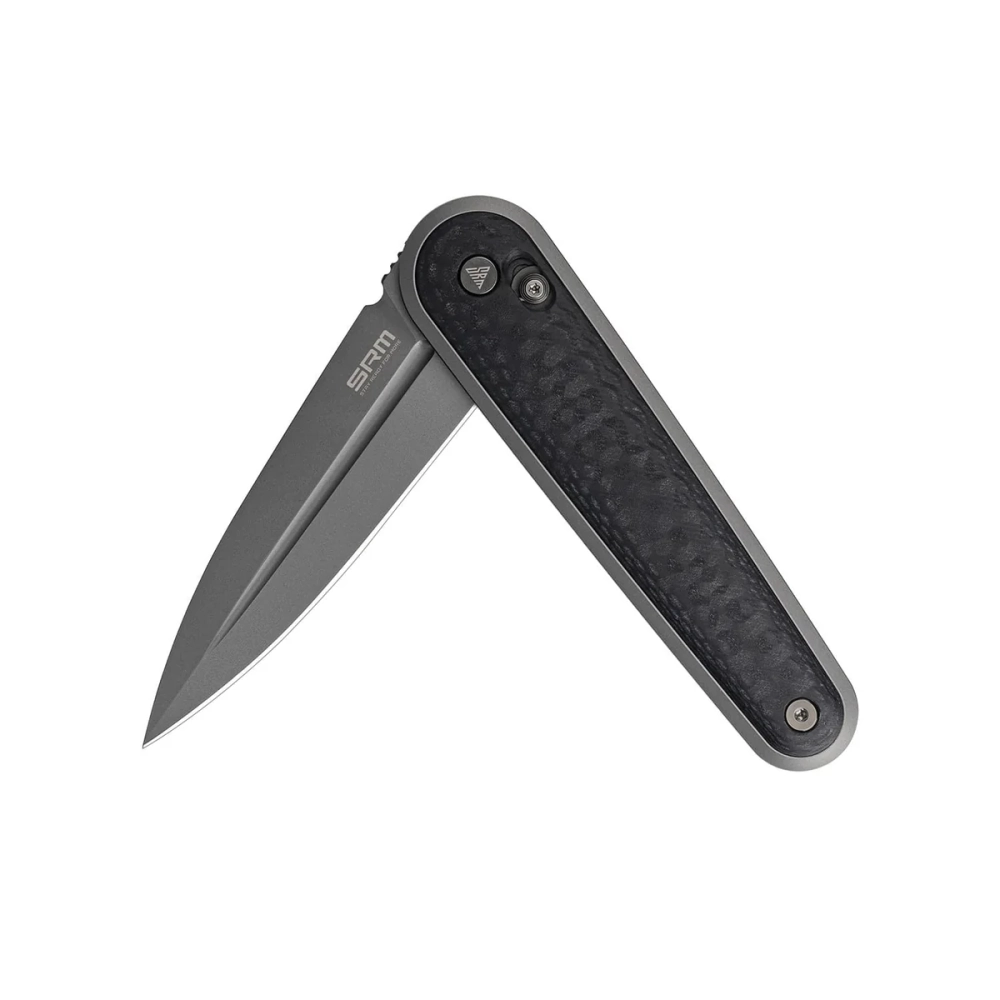 Нож складной SRM 251MB-GB Twin Gray Ti (N690, Carbon Fiber/G10/Aluminium)
