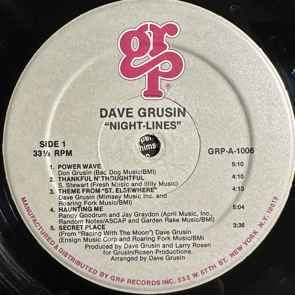 Dave Grusin - Night-Lines (США 1984г.)