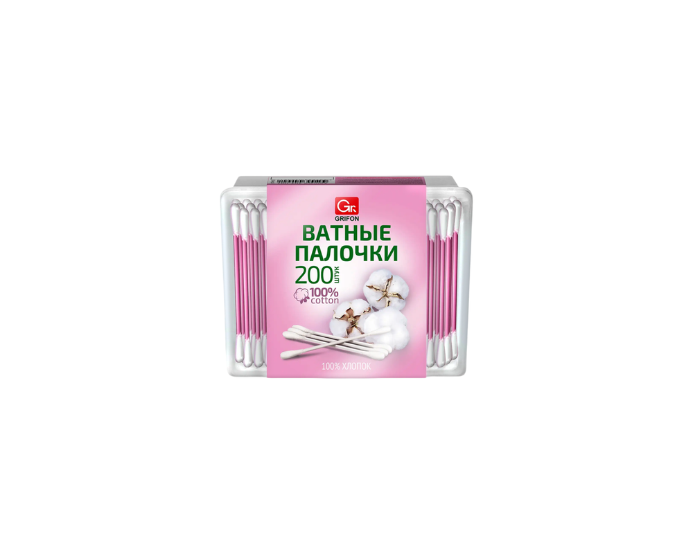Ватные палочки Грифон 200шт, шт