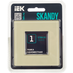 SKANDY Рамка 1-местная SK-F21B стекло беж. IEK