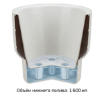 Кашпо КАРЕ D280 мм 7,8 л со вставкой 28*28*25,5см М3259