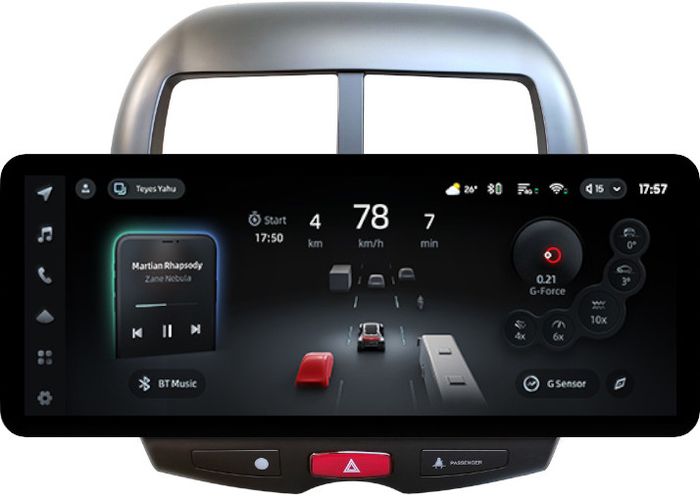 Магнитола для Mitsubishi ASX 2010-2016, Peugeot 4008, Citroen C4 Aircross - Teyes CC4PRO монитор 12.3" 2K QLED + рамка 10, Android 13, Быстрейшая, Snapdragon 778G, ИИ, CarPlay, DSP, 4G SIM-слот
