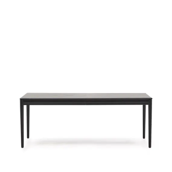 Раздвижной стол Lenon 200-280x90 см, черный массив дуба