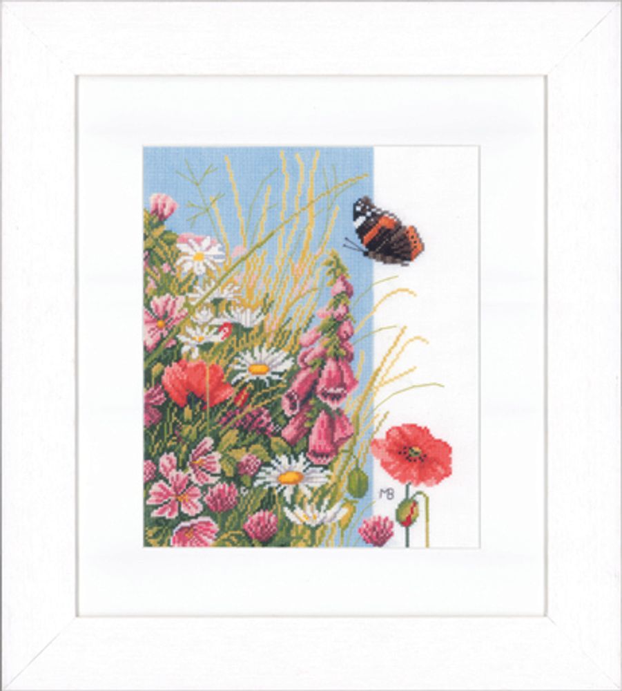 Набор для вышивания нитками Lanarte, Wild flowers