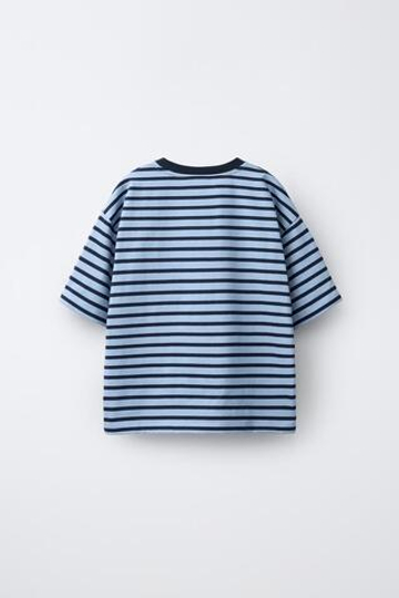ZARA ФУТБОЛКА HEAVY WEIGHT В ПОЛОСКУ, ПОЛОСКИ
