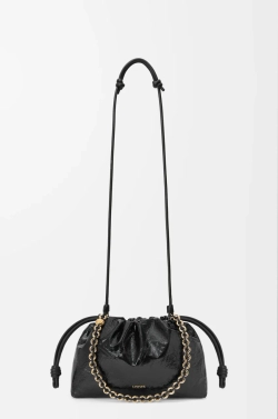 Loewe Средняя сумка Flamenco с имитацией рыбы-миксины, черный