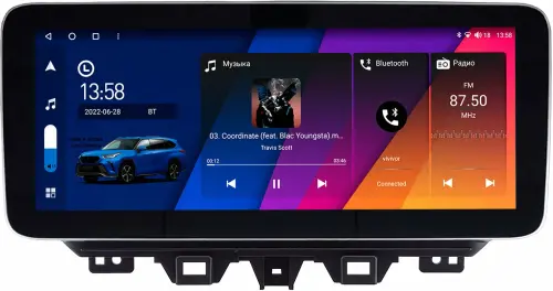 Магнитола для Hyundai Tucson 2018-2021 - Canbox H-Line 3020 монитор 12.3" QLED в стиле MERCEDES на Android 10, Быстрая, ТОП-процессор, CarPlay, 4G SIM-слот