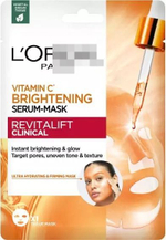Маска тканевая Revitalift Clinical осветляющая с витамином С, гиалуроновой и салициловой кислотами, 26 г (Франция)