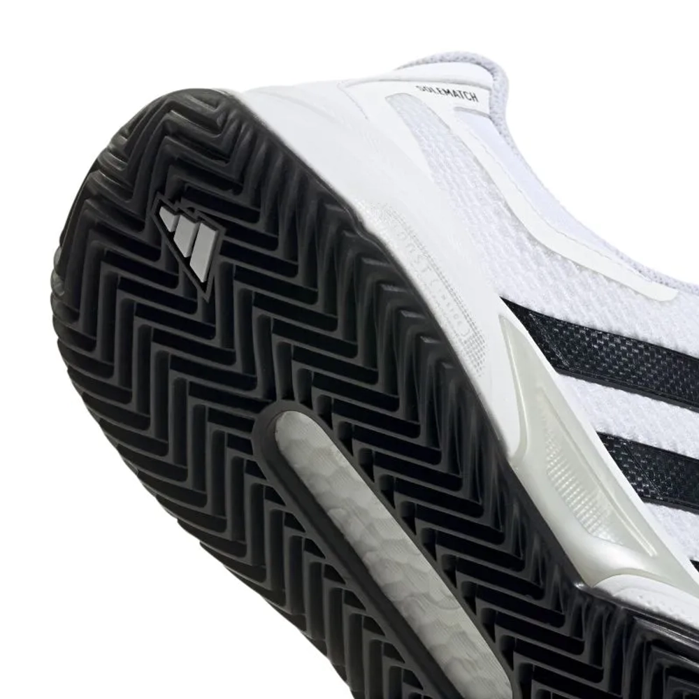 Мужские кроссовки теннисные Adidas Solematch Control 2 M Clay - white/core black/silver metallic