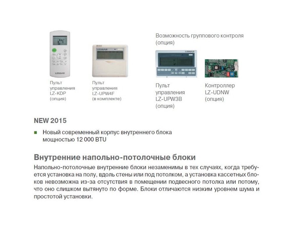 Напольно-потолочная сплит-система Lessar LS-H60TIA4/LU-H60UGA4 (зимний комплект)