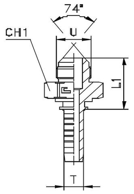 Фитинг DN 38 JIC (Ш) 1.7/8