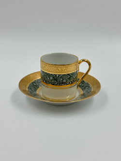 Кофейная пара зелёная Legle, Limoges