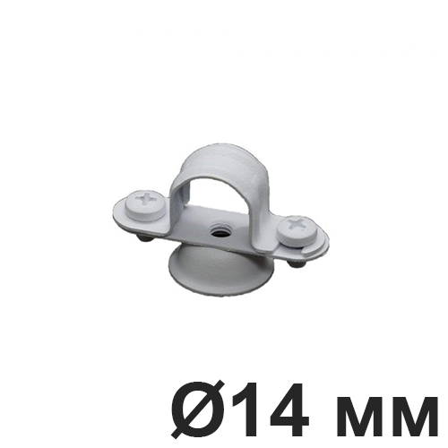 Клипса фиксации д/труб "Белый" 14 мм Villaris, 2031426 / Ø 14 мм