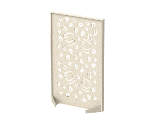 Перегородка с декором  "Кофе" 120х40х140