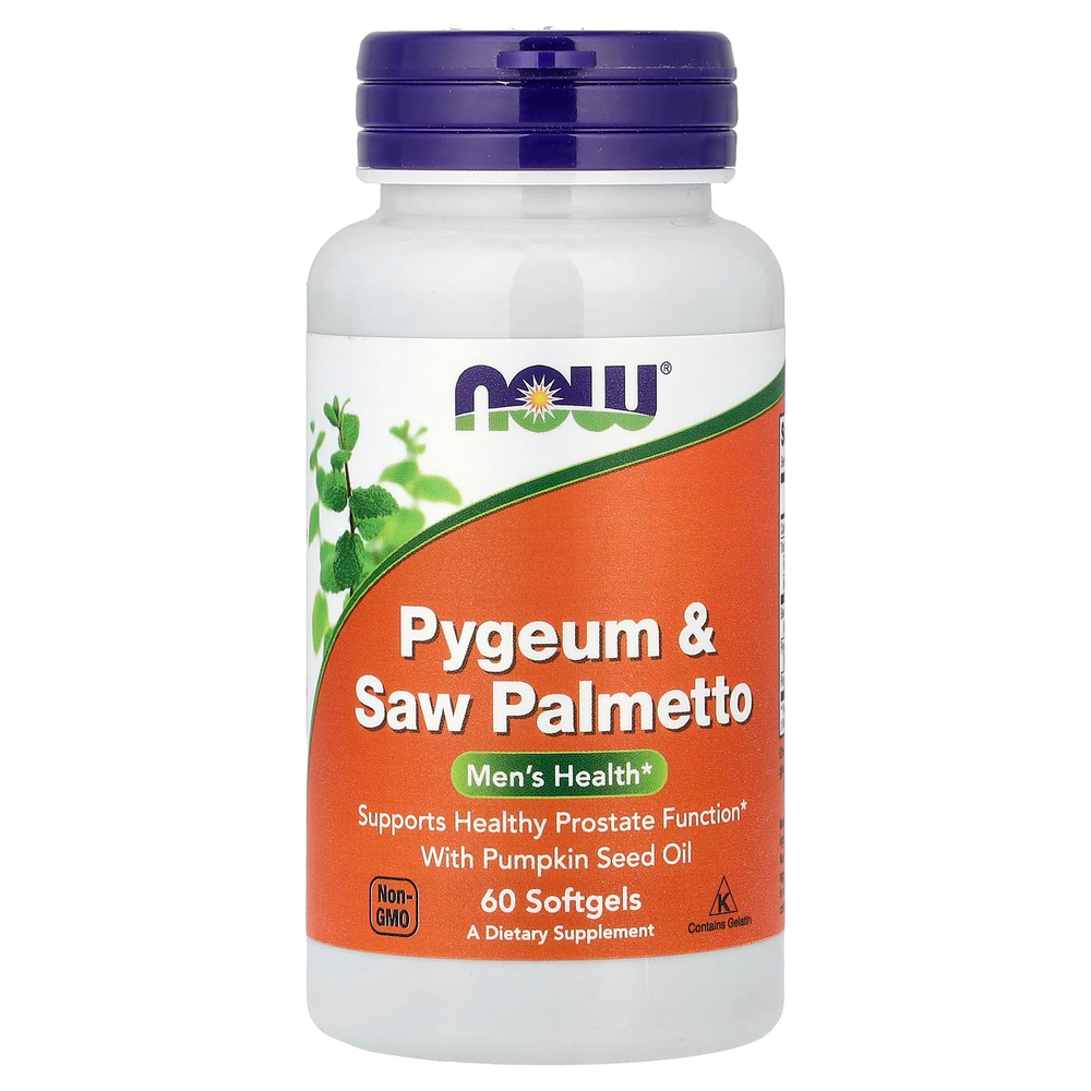 NOW Foods, Pygeum & Saw Palmetto, 60 мягких таблеток
