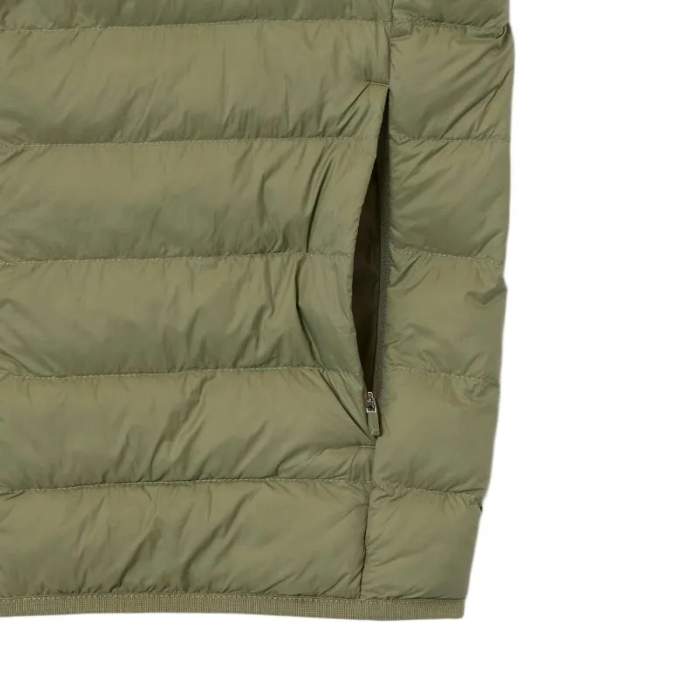 Мужская теннисная жилетка Lacoste Water-Repellent Puffed Windbreaker - khaki green