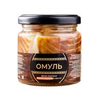 Омуль филе-ломтики подкопченные в масле, 190 г