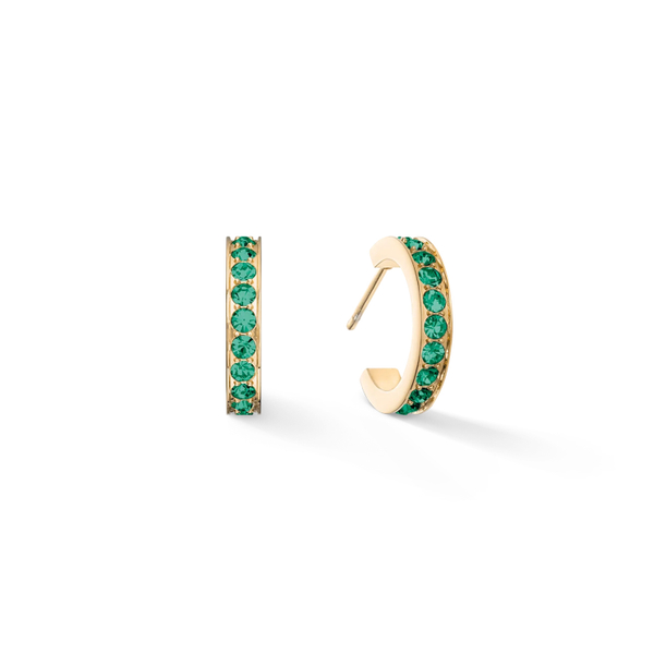 Серьги Coeur de Lion Dark Green-Gold 0127/21-0549