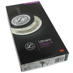 Стетоскоп Littmann Classic III, малиновая трубка 69 см, дымчатая акуст. гол., черные ушн. нак. 5871