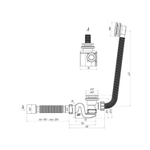 Обвязка на ванну 1 1/2*40"Бриг"с вып Клик-Клак,сетка,перел, с г/т 40*50 EC655GS АНИ пласт