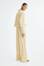 Широкие брюки со стяжкой — Пыльно-жёлтый - H&M