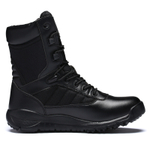 HEIWEILU Abrasion Resistant Cushioning Crew Combat Boots Men"s Black