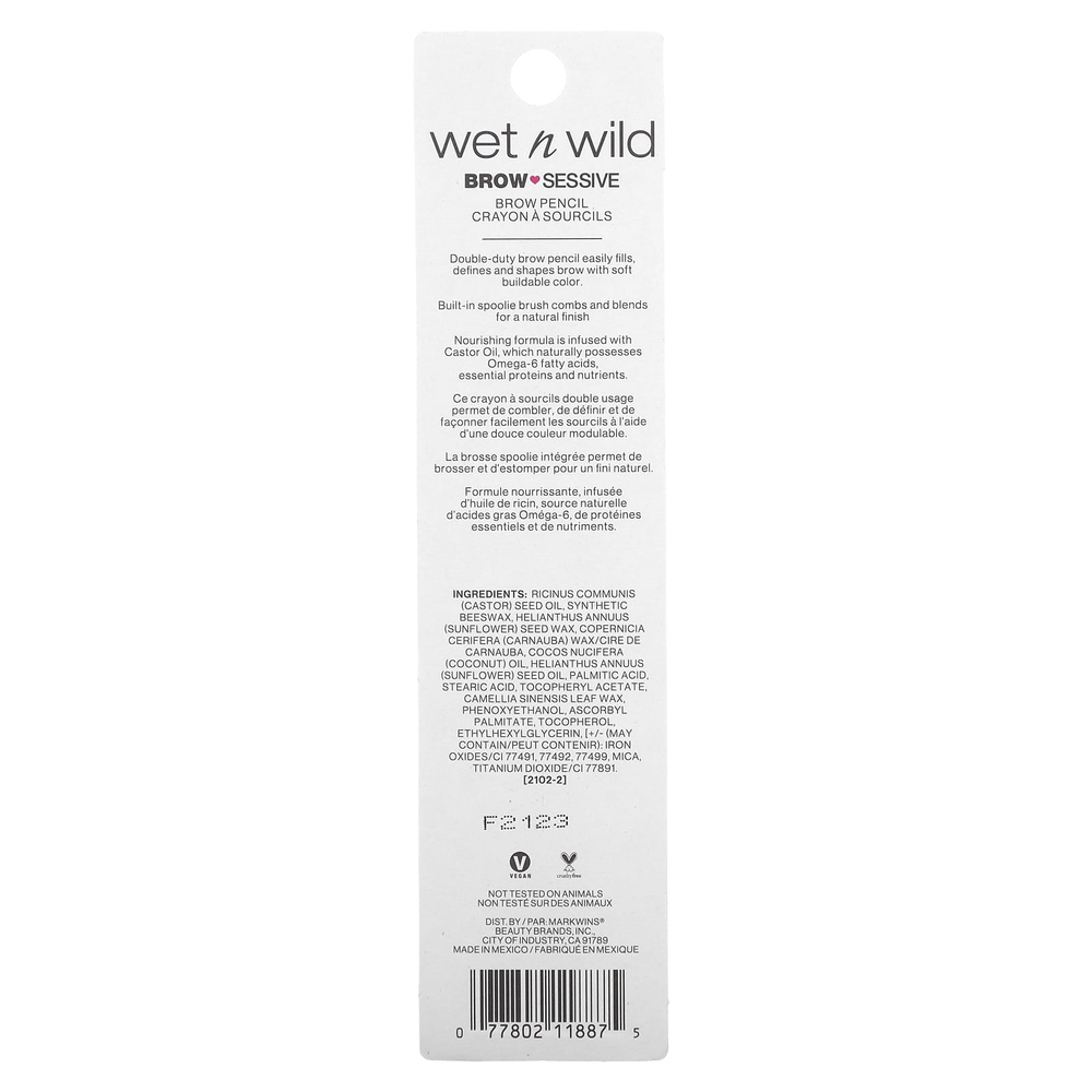 wet n wild, Карандаш для бровей, 1111887, коричневый, 0,7 г (0,02 унции)