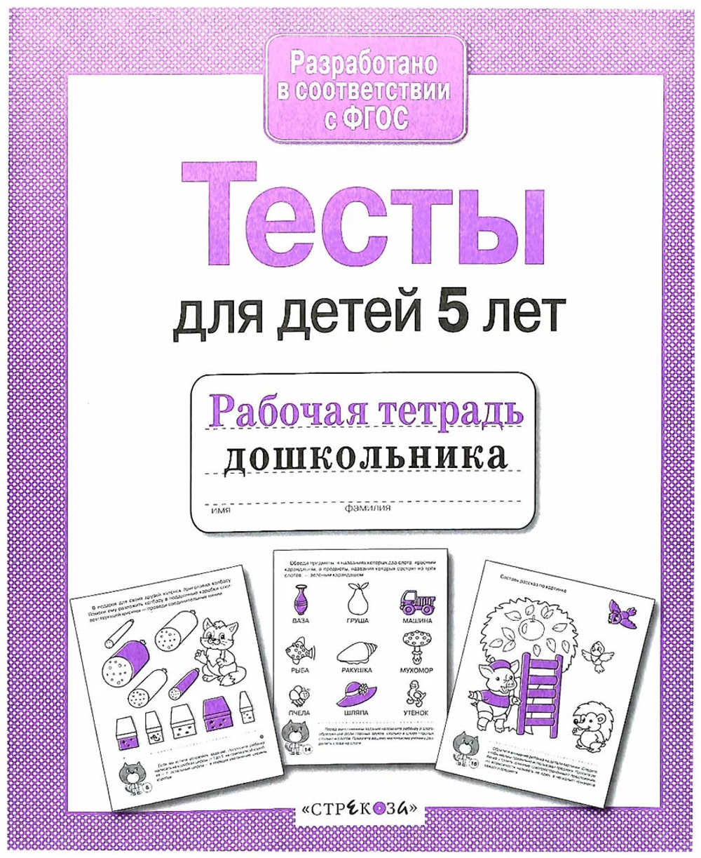 Рабочая тетрадь дошкольника. в соотв. с ФГОС 2 кра