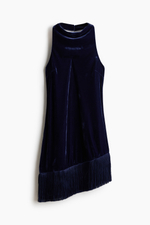 Бархатное платье с кисточками - H&M