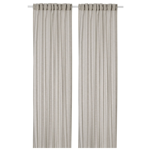 Комплект штор IKEA HALLEBRACKA (ХАЛЛЕБРАКА), Светло-серый, 145x250 см, 2 шт