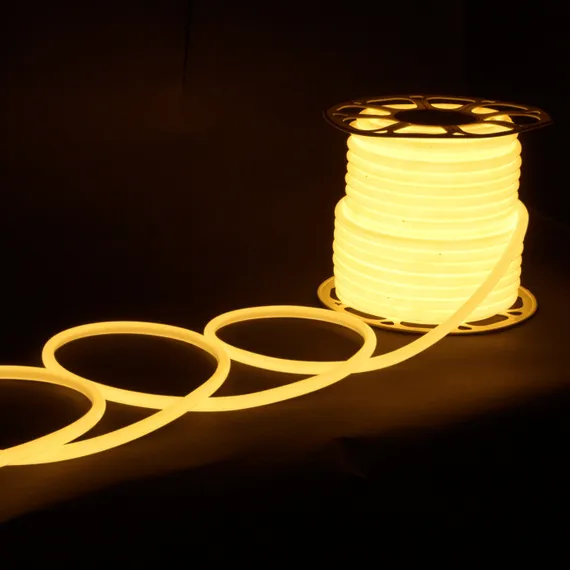 Гибкий неон LS 003 220V 9,6 IP67 Гибкий неон 220V 9,6W 144Led 2835 IP67 круглый теплый белый, 50 м Elektrostandard