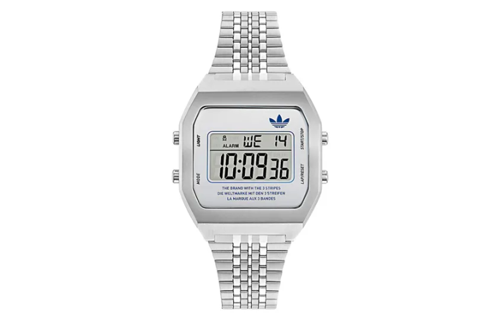 Adidas Originals Wrist Watch Electronic Movement Stainless Steel Strap Gray Dial Unisex 50m Water Resistant