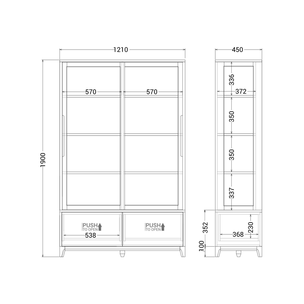 Витрина Case CS159/2
