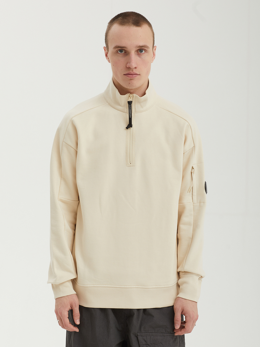 Мужская Толстовка Diagonal Raised Fleece Half Zip Lens