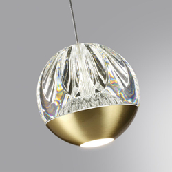 5101/5L L-VISION ODL25 559 латунь/прозрачный/акрил Подвес 2 в 1 LED 5W 4000K 300Лм SONO