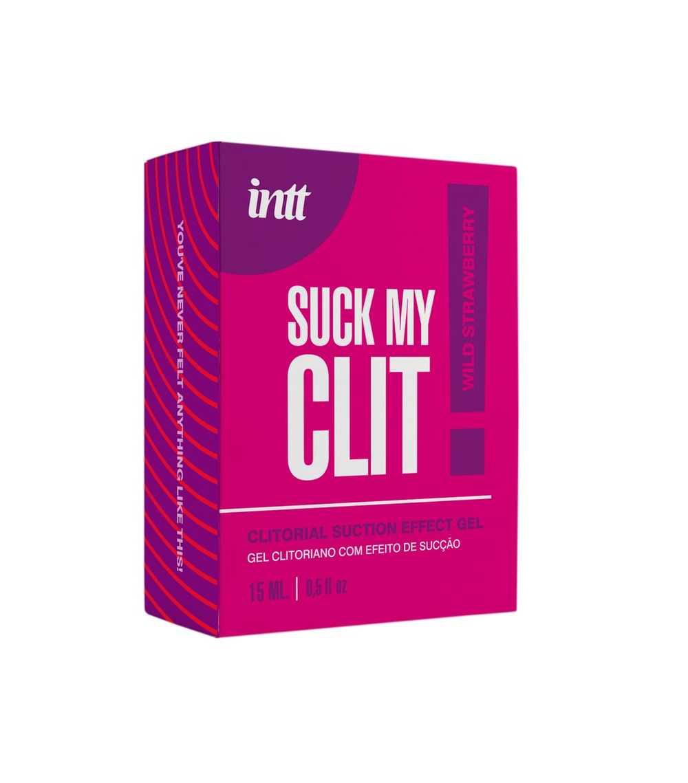 Увлажняющий гель с эффектом сосания и вибрации Suck my clit, клубника, 15 мл
