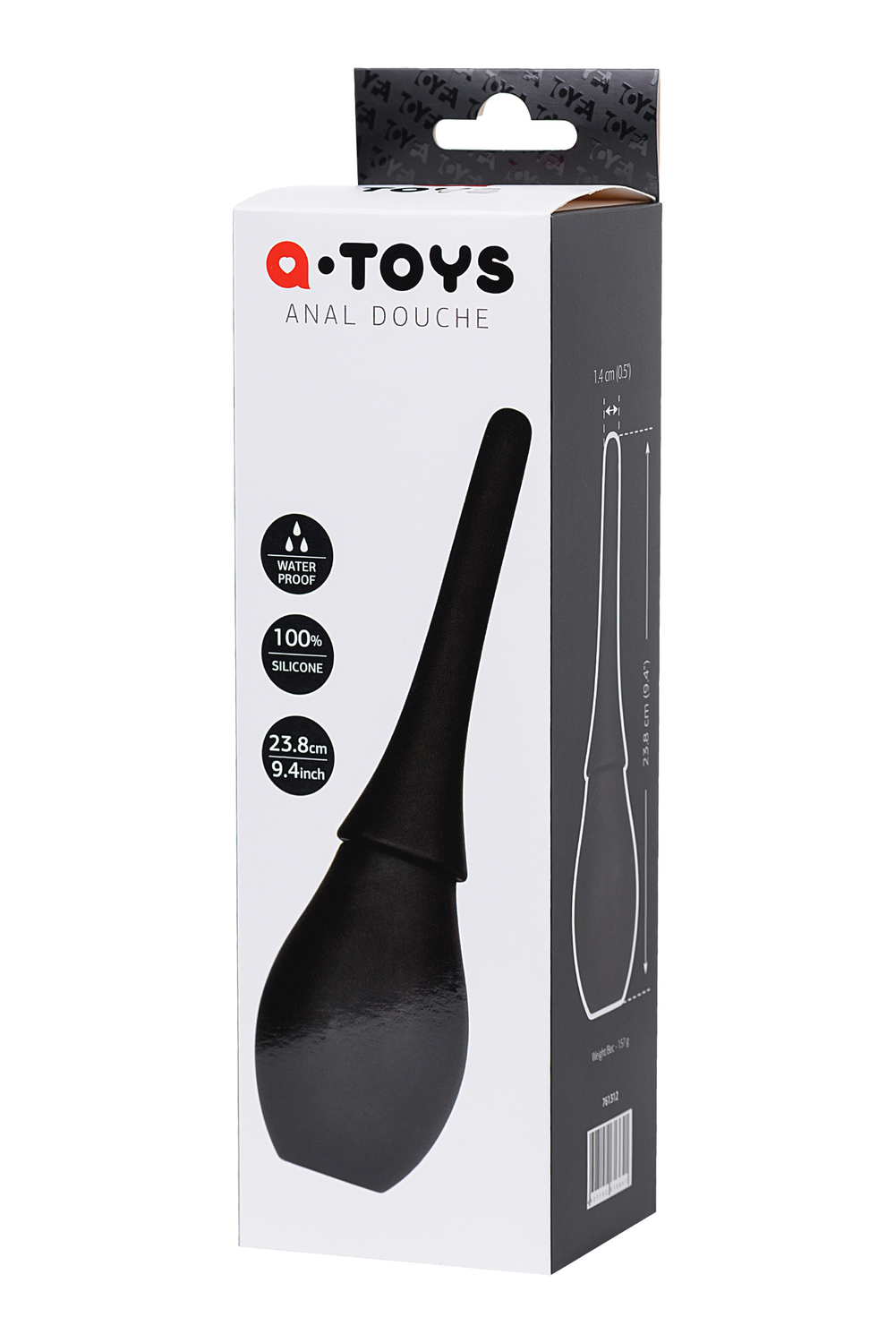 Анальный душ A-Toys by TOYFA Nex, силикон, черный, 23,8 см