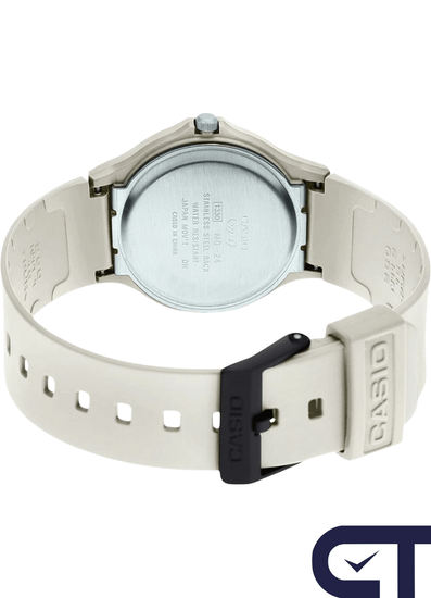CASIO MQ-24UC-8B — классические аналоговые часы в матовом бежевом цвете