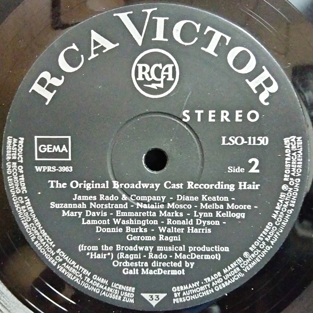 Various Artists / Hair - The Original Broadway Cast Recording (LP)