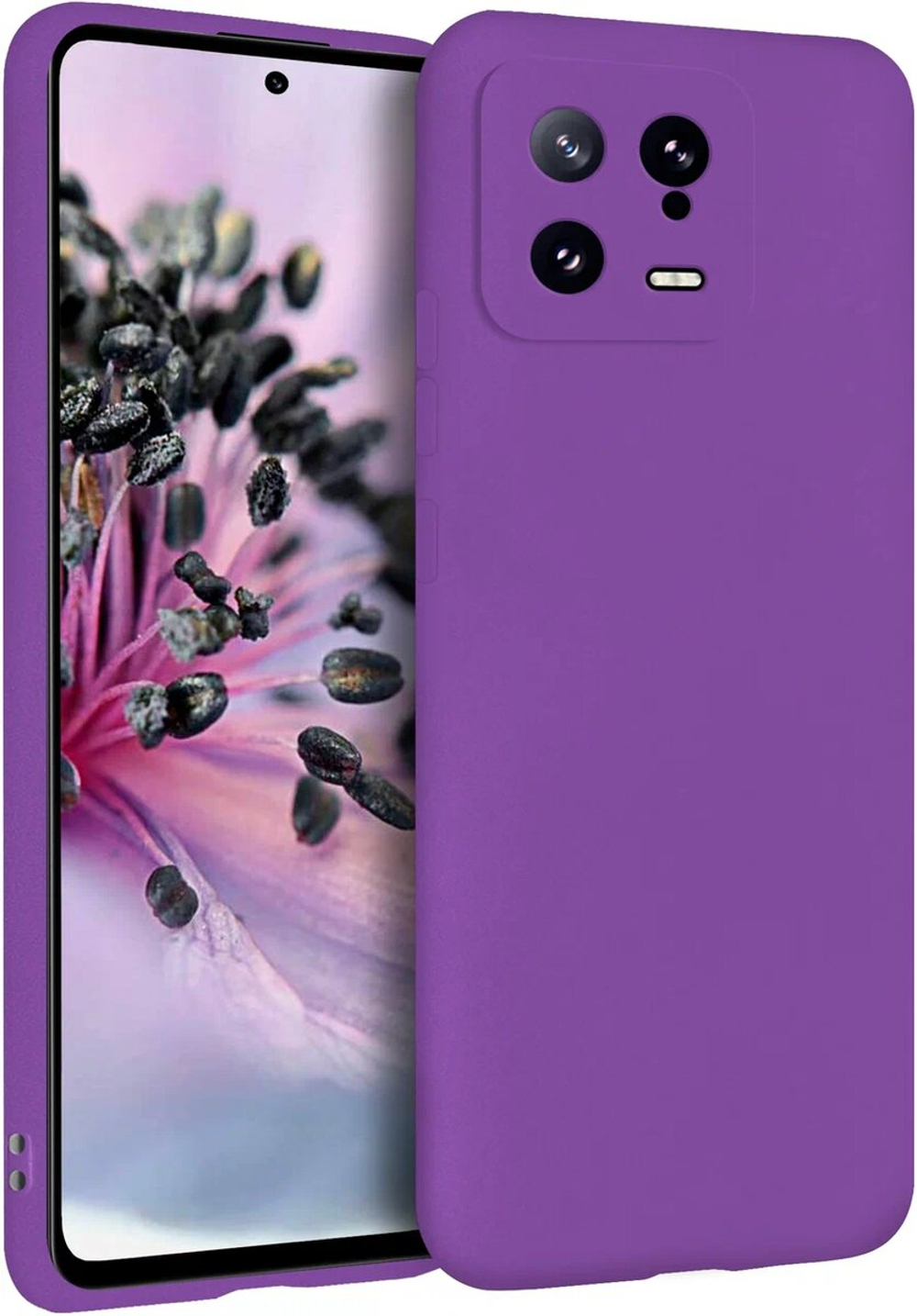 Мягкий Soft Touch чехол из силикона для XIAOMI 13 (не PRO!) с бархатной подкладкой