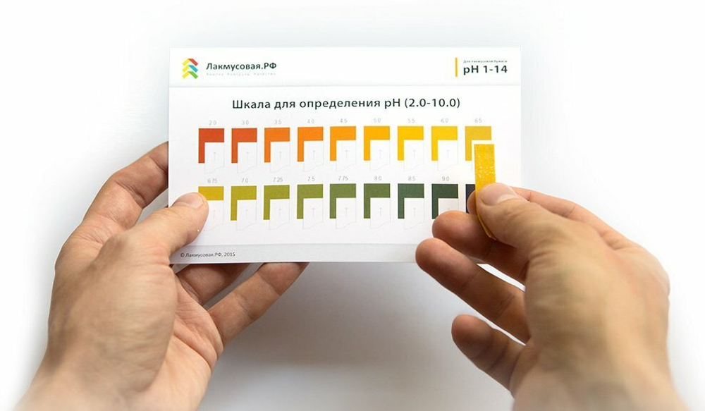 Дополнительная шкала c шагом 0.25-0.5 для лакмусовой бумаги pH1-14