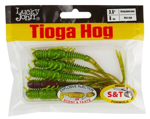 Виброхвосты съедобные LJ Pro Series TIOGA HOG 3.5in (8,9 см), цв. T44, 6 шт.