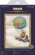 Набор для вышивания нитками Panna, Золотая серия, Книжное путешествие, 32х39 см