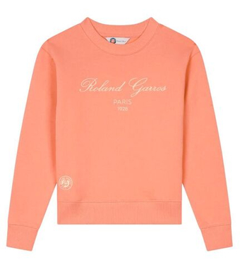 Кофта для девочки теннисная Roland Garros Kids Sporty Chic Tata - коралловая