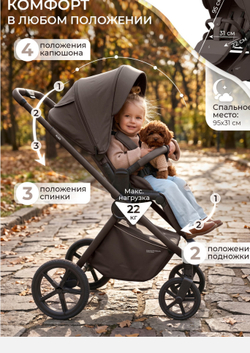 Sweet Baby Коляска 2 в 1 SBL Alba 2.0 Macadamia