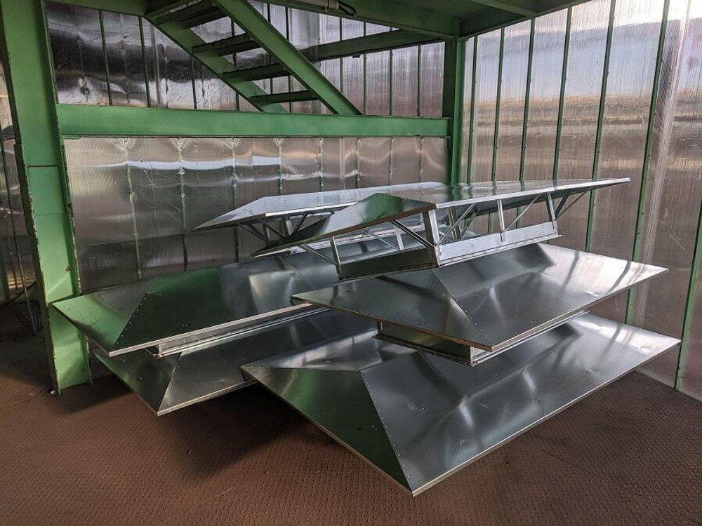 Зонт крышный прямоугольный 800x500