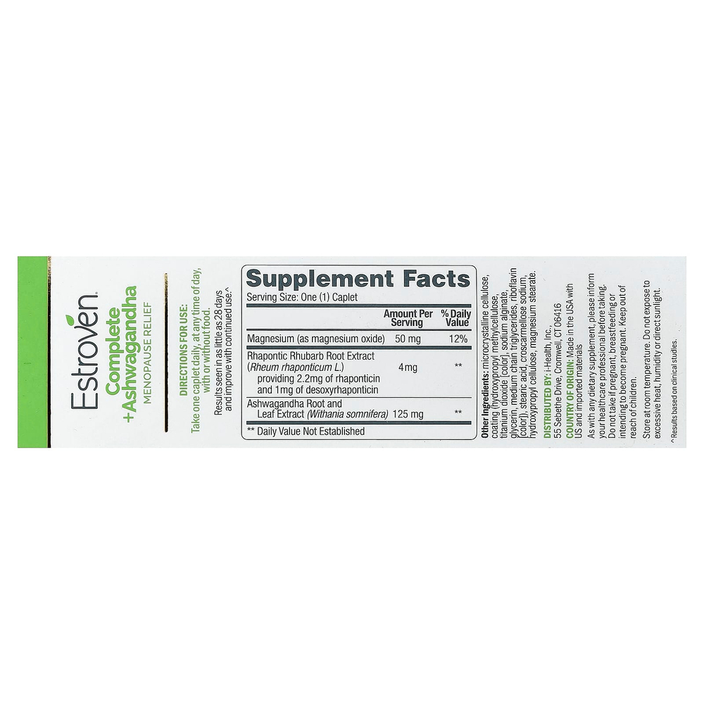 Estroven, Complete iHerb, средство для поддержки при менопаузе, с ашвагандой, 60 капсул