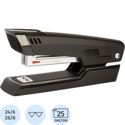 Степлер Maped Essentials Metal до 25 листов черный (скобы № 24/6, 26/6, артикул производителя 354311)
