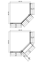 Душевой уголок Vincea Слим-Н (Slim-N) VSP-4SN100CL, 1000*1000, хром, стекло прозрачное