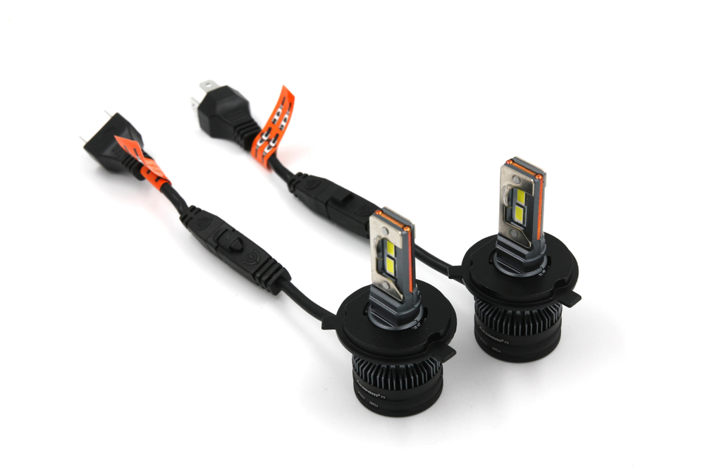 Cветодиодные лампы H4 Aozoom P9 с вентилятором 12V, 52W, 5500K, чип Korea WT52 (комплект, 2шт)